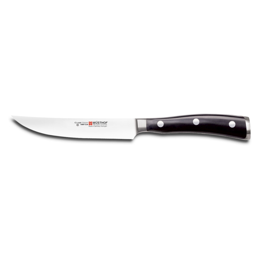 Нож кухонный для стейка Wuesthof Classic Icon 12 см, сталь кованая нож кухонный tramontina dynamic для стейка нержавеющая сталь 12 5 см рукоятка дерево 22321 205 tr