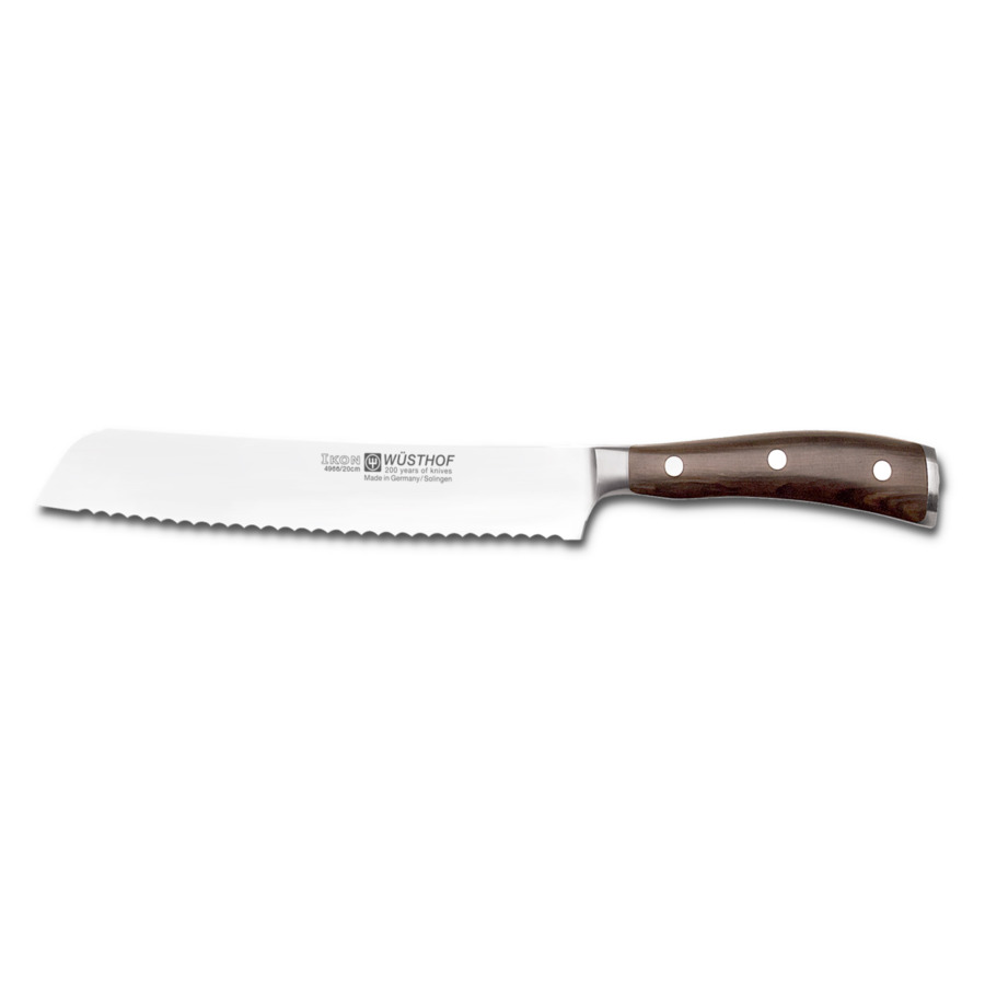 Нож для хлеба WUESTHOF Icon 20см, кованая сталь набор ножей для чистки wuesthof silverpoint 2 шт сталь кованая