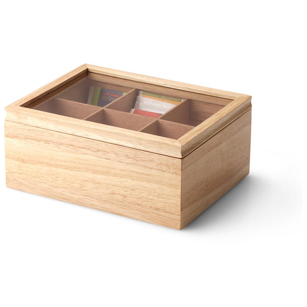 Ящик для хранения чайных пакетиков "Континента" каучуковое дерево