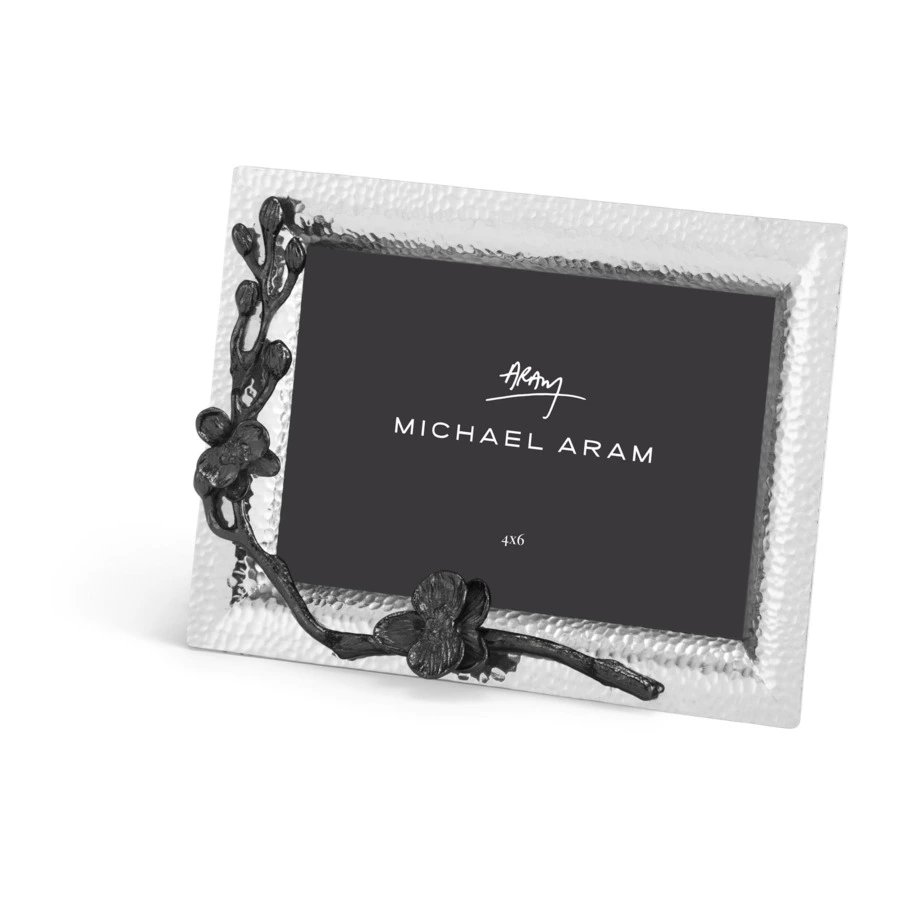 Рамка для фото Michael Aram Черная орхидея 10х15 см, сталь нержавеющая, серебристая