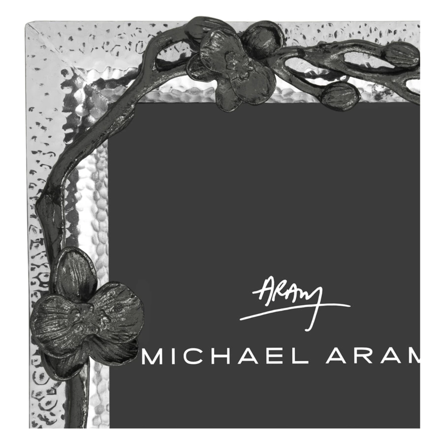 Рамка для фото Michael Aram Черная орхидея 10х15 см, сталь нержавеющая, серебристая