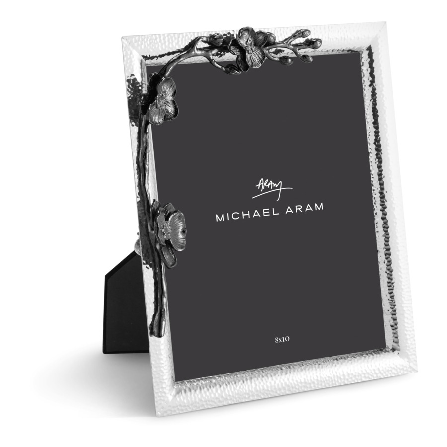 Рамка для фото Michael Aram Черная орхидея 20х25 см, серебристая