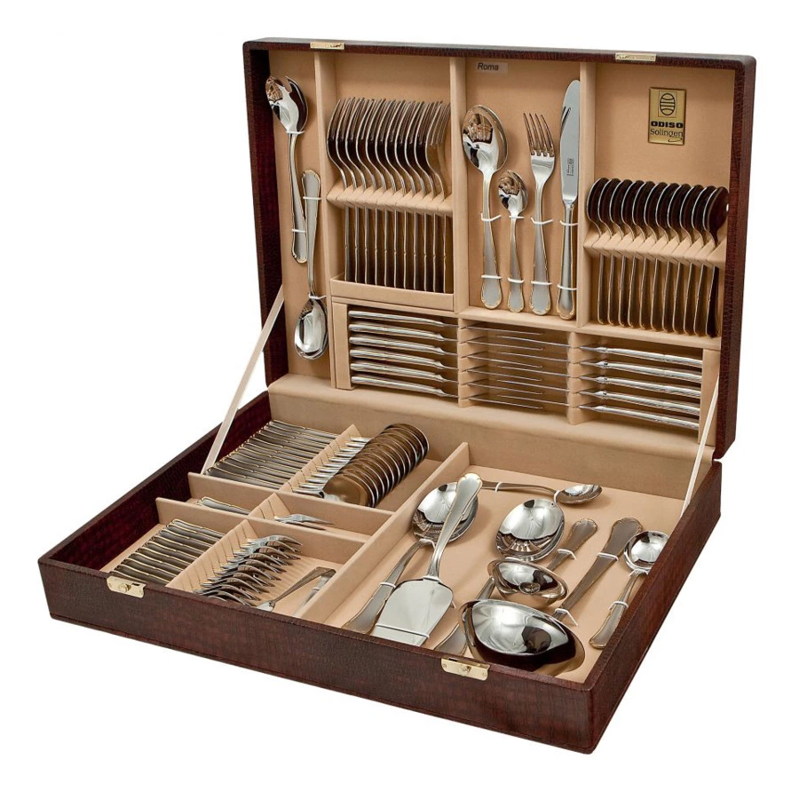 Набор столовых приборов Odiso Solingen Roma на 12 персон 72 предмета, сталь, позолота, п/к