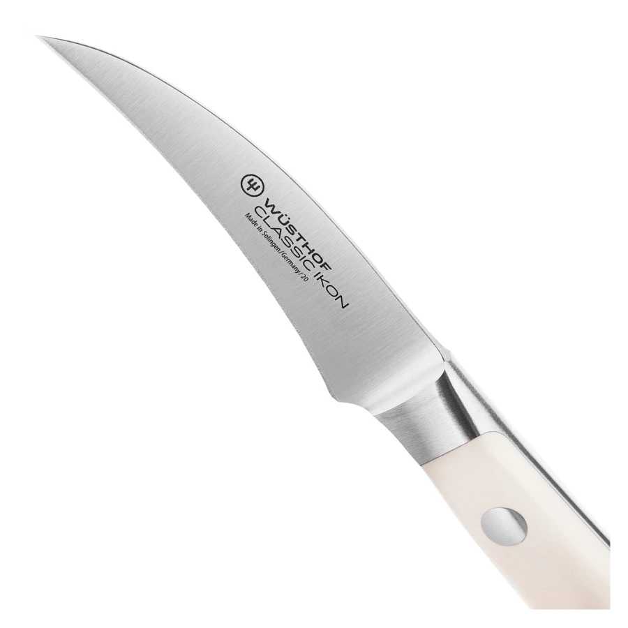 Нож для чистки овощей и фруктов WUESTHOF Ikon Cream White 8см, кованая сталь