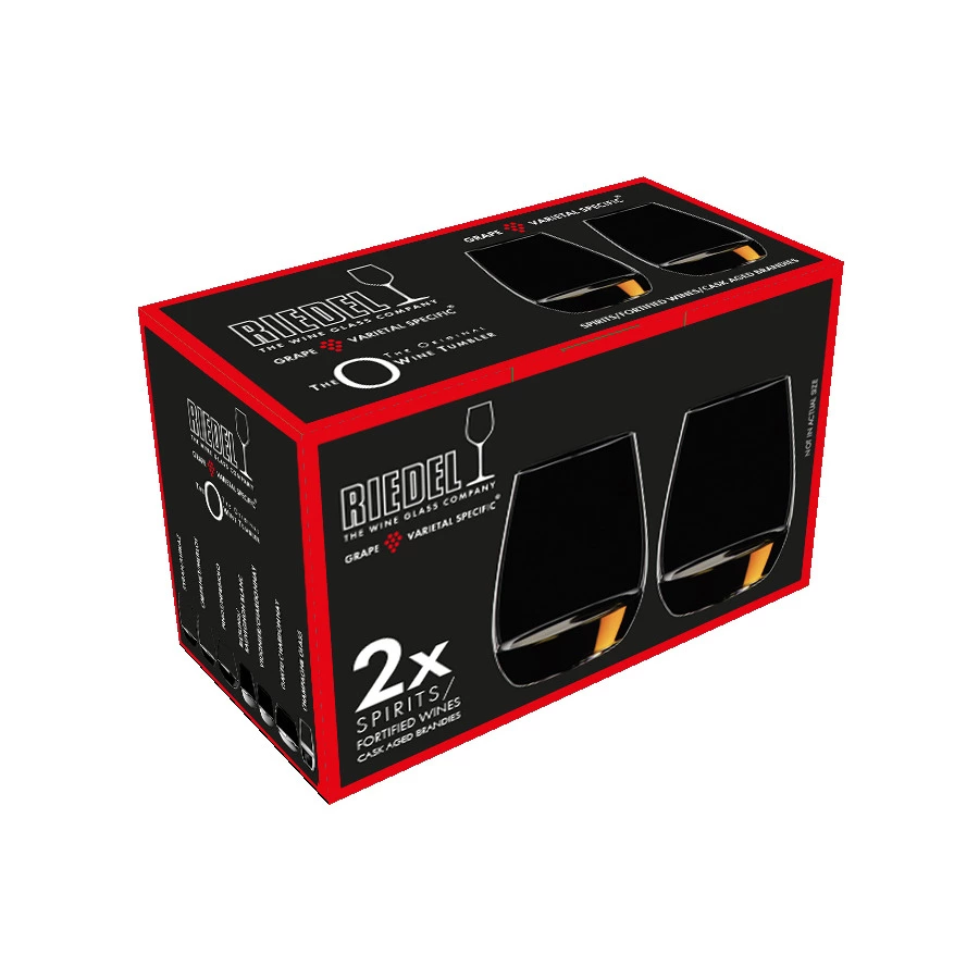 Набор стаканов для крепкого алкоголя Riedel O Wine Spirits/Brandy, 235мл, 2шт, стекло хрустальное.