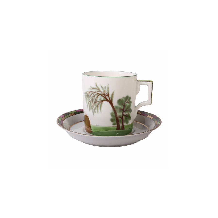 Чашка чайная с блюдцем ИФЗ Лето Гербовая, фарфор твердый компас чайно кофейная коробочка