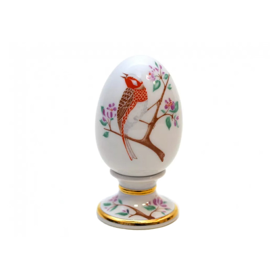 Яйцо пасхальное на подставке ИФЗ Овсянка Нева 8,2 см, фарфор твердый
