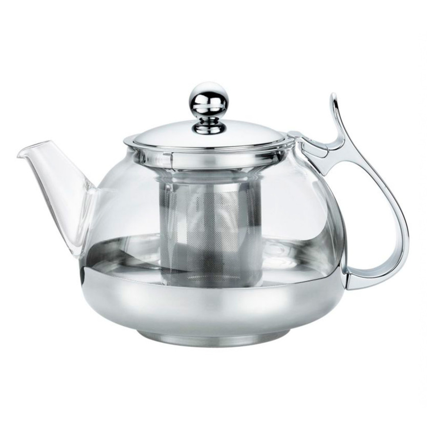 чайник заварочный leonord aroma 1л стекло нерж сталь Чайник для заваривания чая с ситом Kuchenprofi 1,2 л, стекло