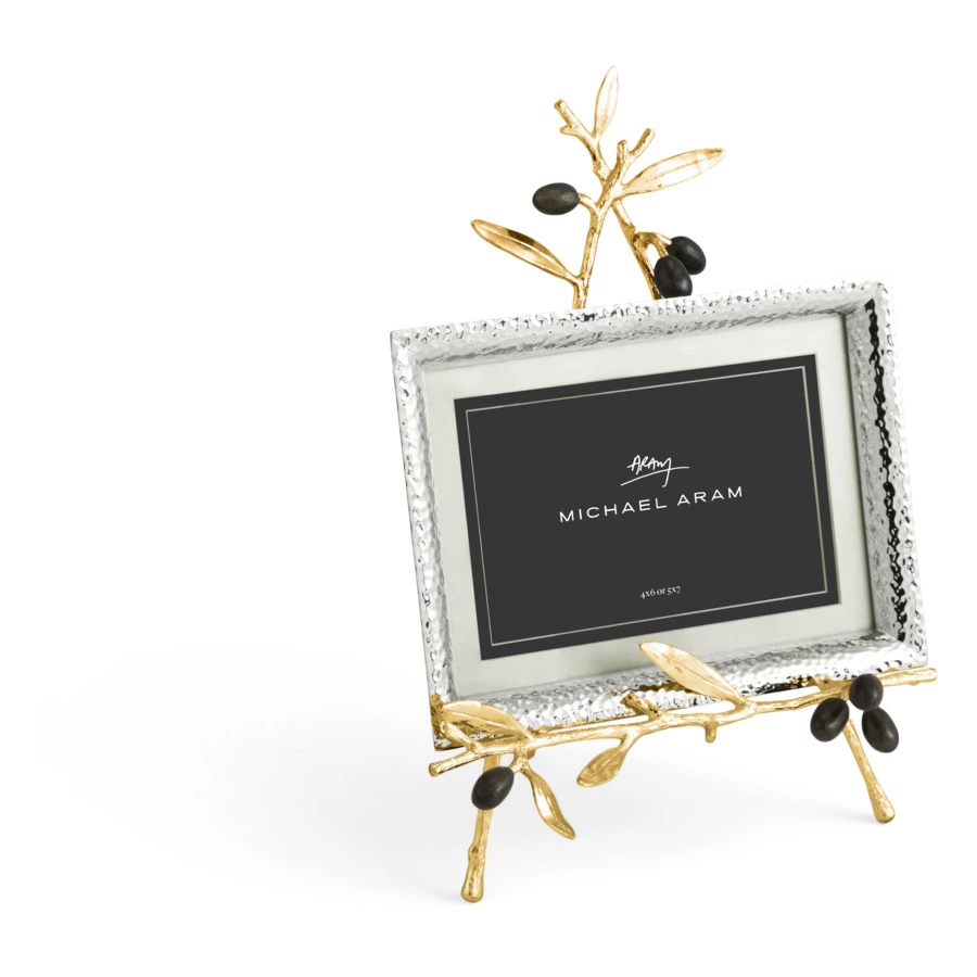 Рамка для фото на подставке Michael Aram Золотая оливковая ветвь 13х18 см