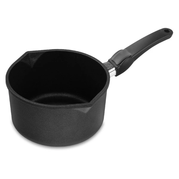 Ковш со съемной ручкой АМТ 18 см, алюминий литой, черный