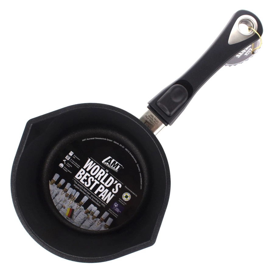 Ковш со съемной ручкой АМТ 18 см, алюминий литой, черный