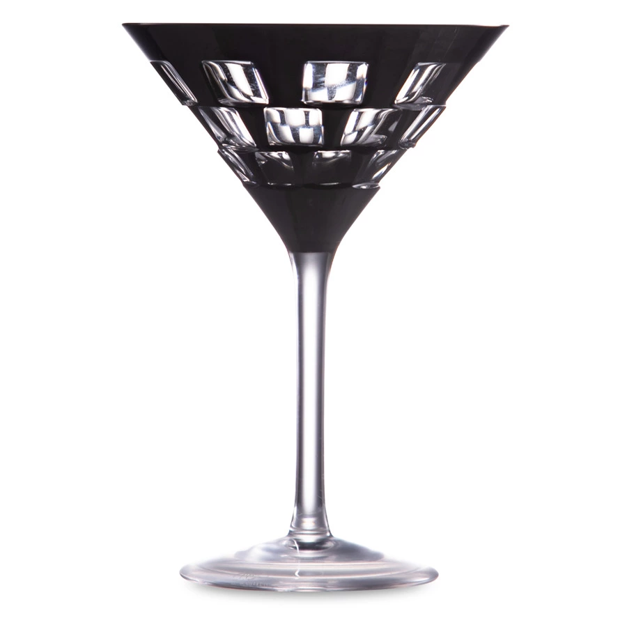 Домино Бокал для мартини Ajka Crystal 120 мл,хрусталь, черный