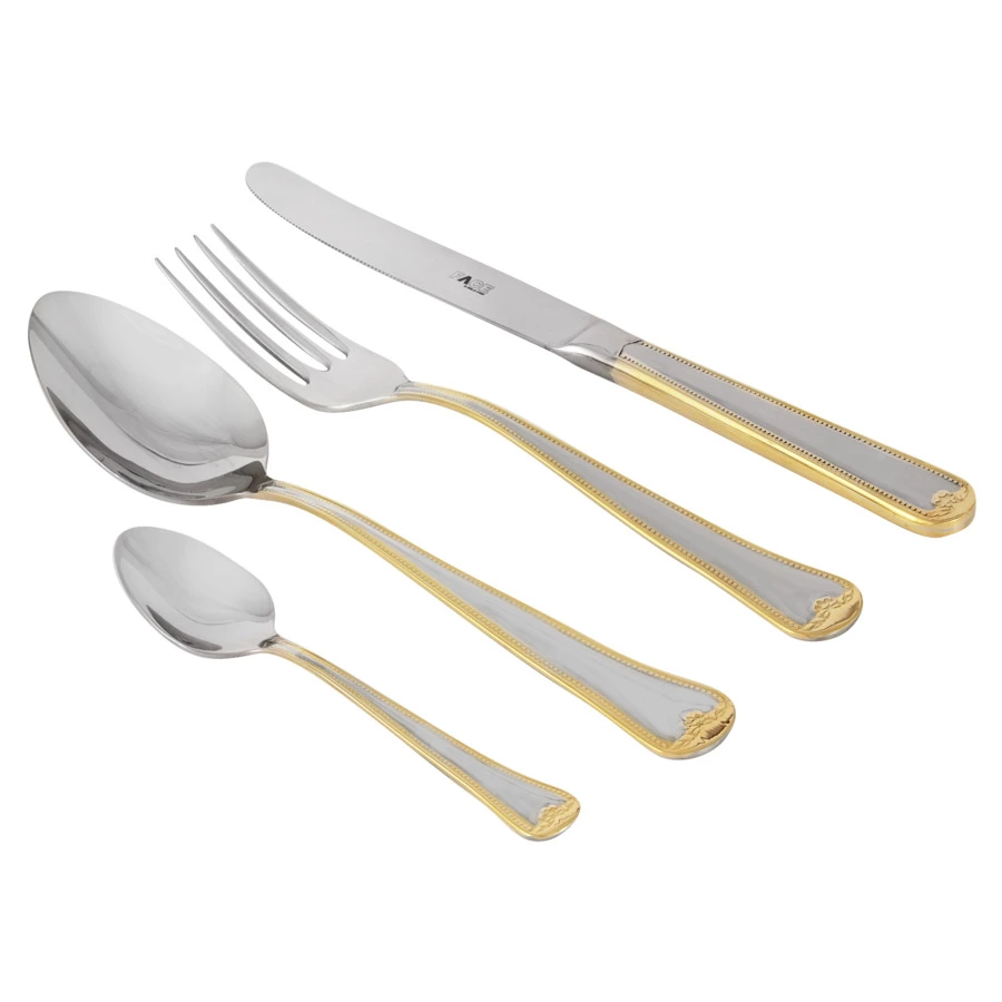 Набор столовых приборов Face Falperra Gold на 12 персон 75 предметов, деревянная коробка