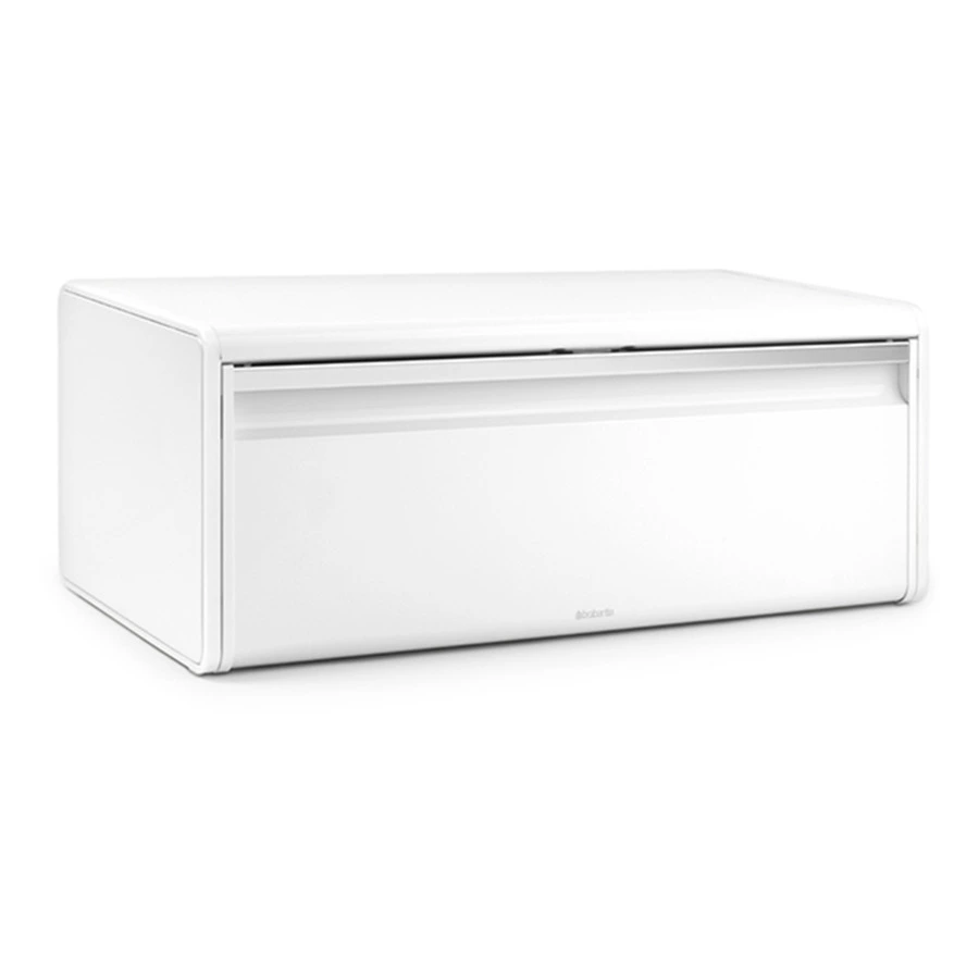 Хлебница с откидной крышкой Brabantia 18х46,5х25см, сталь нержавеющая, белая
