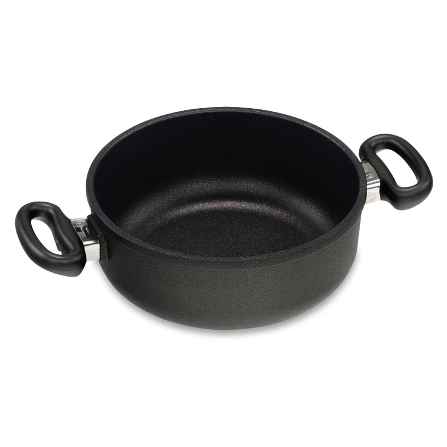 Сотейник для индукции с двумя ручками антипригарный АМТ 20х8 см, алюминий