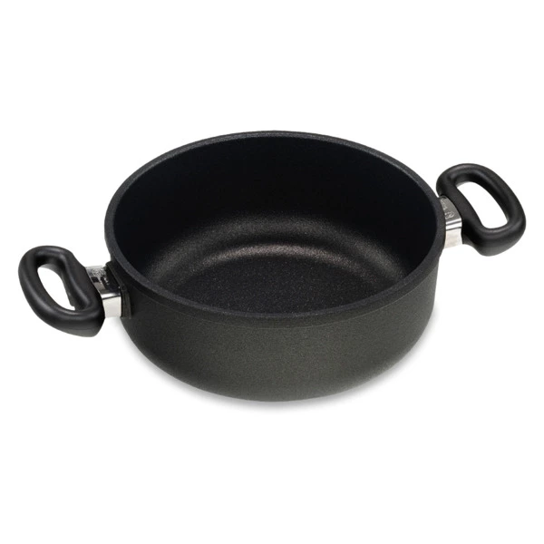 Сотейник для индукции с двумя ручками антипригарный АМТ 20х8 см, алюминий