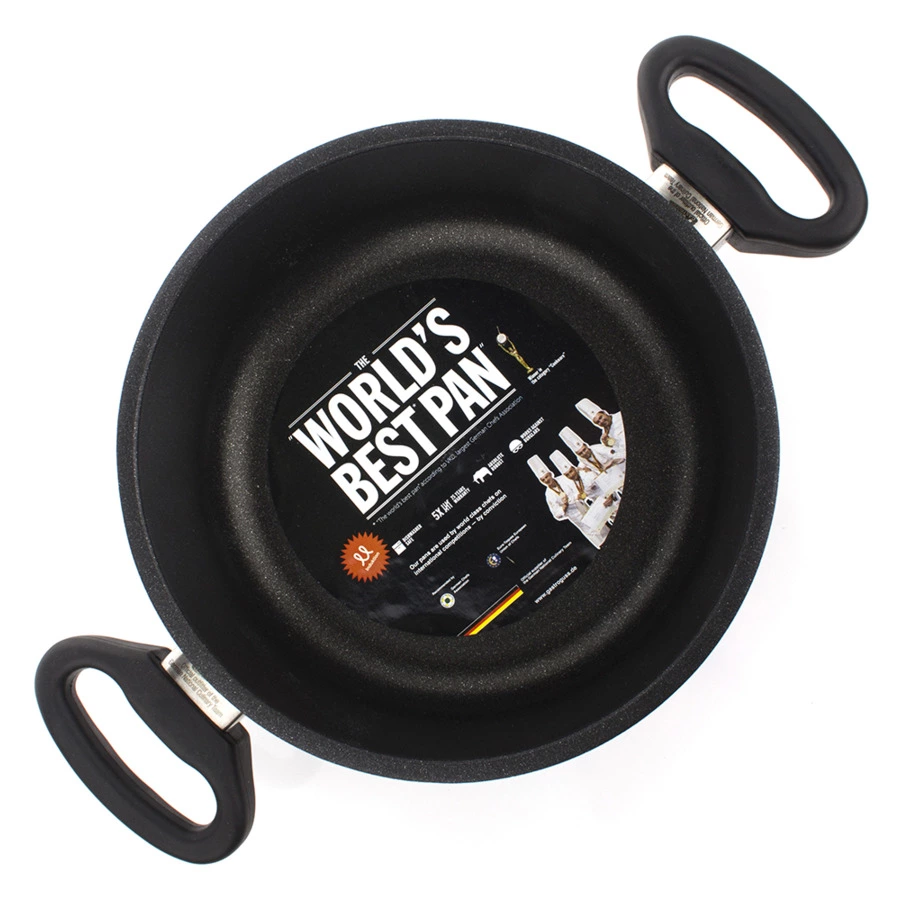 Сотейник для индукции с двумя ручками антипригарный АМТ 20х8 см, алюминий