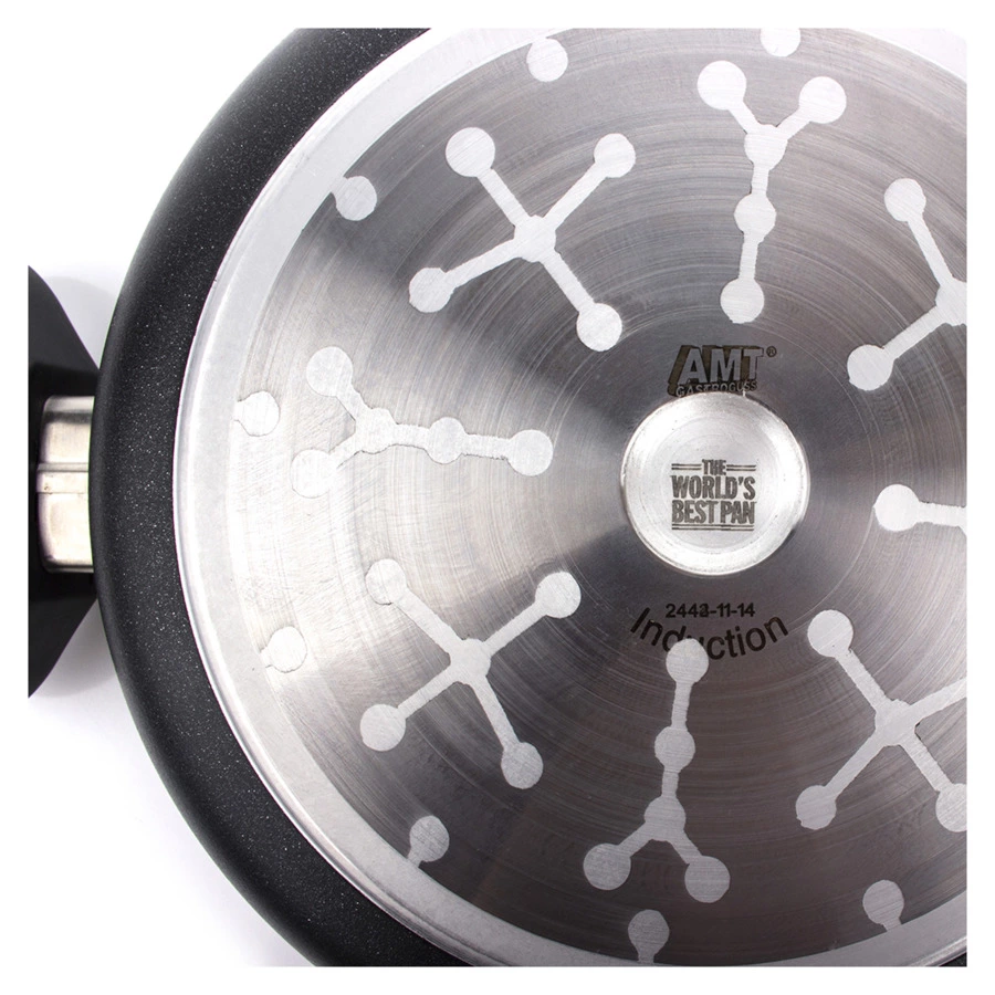 Сотейник для индукции с двумя ручками антипригарный АМТ 20х8 см, алюминий