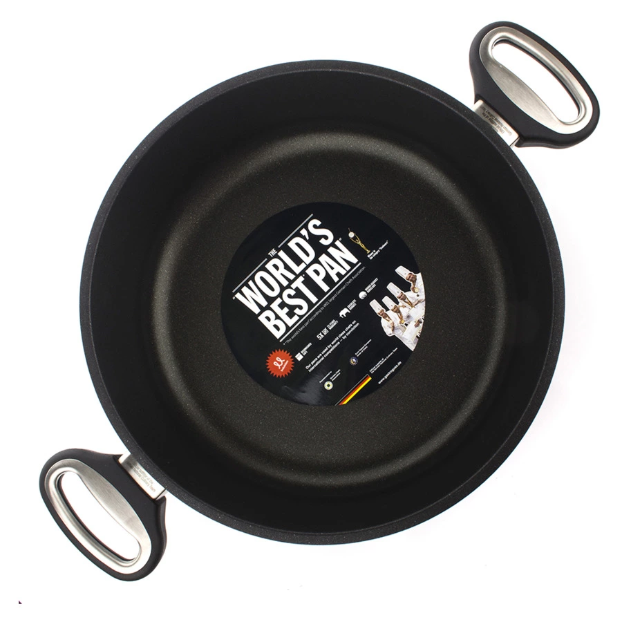 Сотейник для индукции с двумя ручками АМТ 26х8 см, алюминий