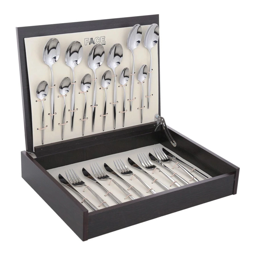 Набор столовых приборов Face Cosmos на 6 персон 24 предмета,  деревянная коробка