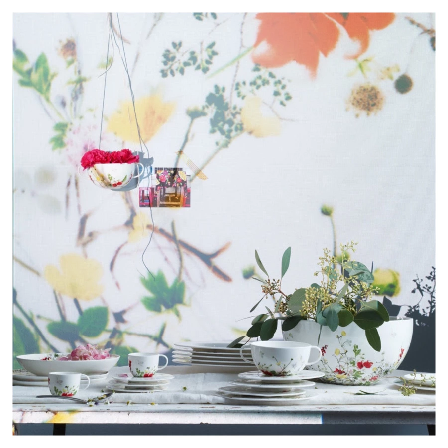 Блюдо овальное Rosenthal Дикие цветы 34 см, фарфор костяной