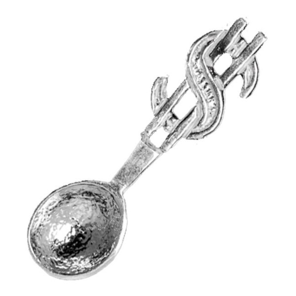 Ложка сувенирная АргентА От Души Доллар 2,4 г, серебро 925