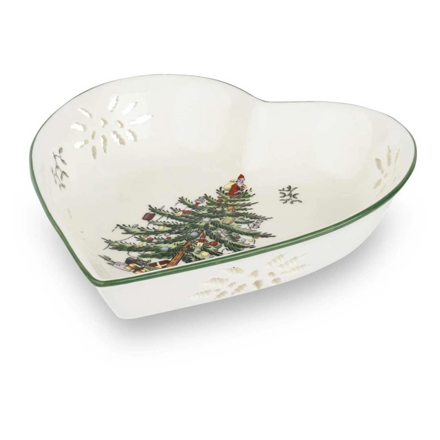 Блюдо-сердце Spode Рождественская ель 18 см