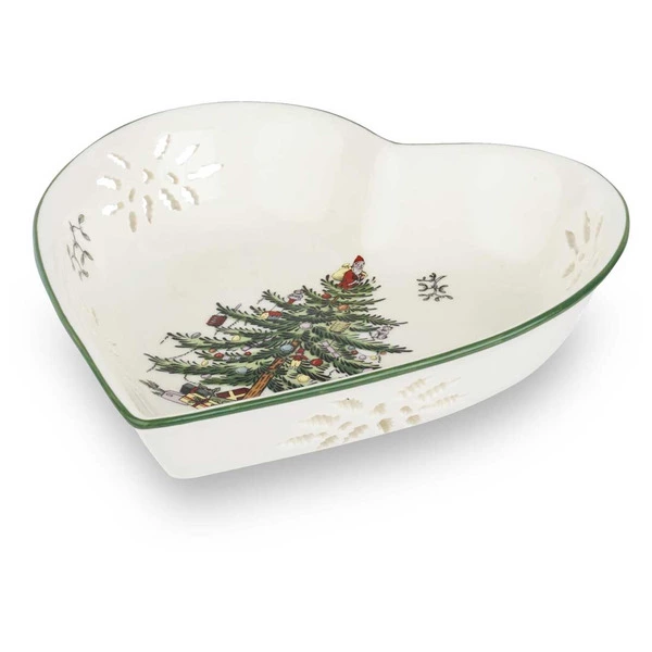 Блюдо-сердце Spode Рождественская ель 18 см