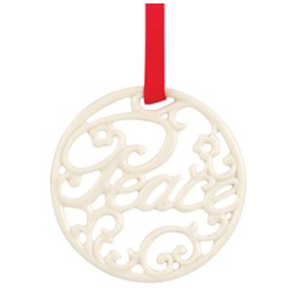 Украшение новогоднее,медальон Lenox Мир 6 см