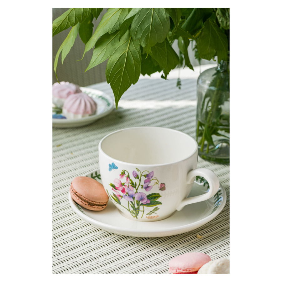 Чашка для завтрака с блюдцем Portmeirion Ботанический сад Шиповник 500 мл