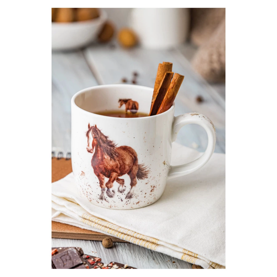 Кружка Royal Worcester Забавная фауна Лошадь 310 мл, фарфор костяной