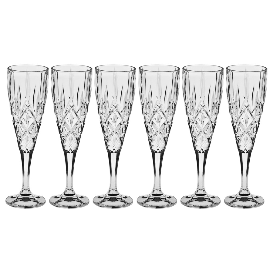 Набор бокалов для шампанского Crystal BOHEMIA SHEFFIELD 180мл, 6шт, п/к набор хрустальных бокалов для виски molecules 280 мл