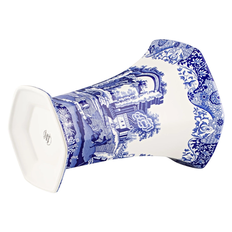 Ваза шестигранная Spode Голубая Италия 27 см, фарфор