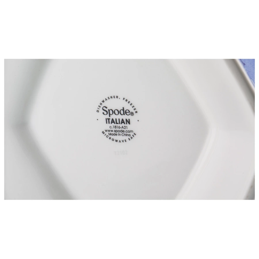 Ваза шестигранная Spode Голубая Италия 27 см, фарфор