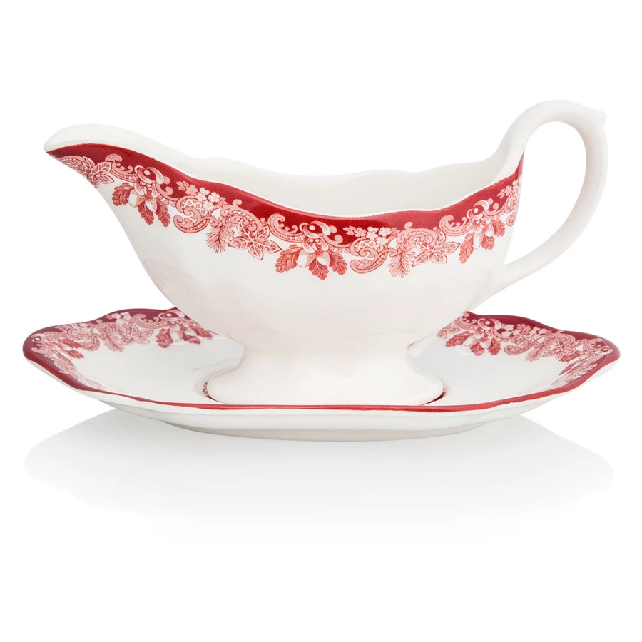 Соусник с подставкой Spode Зимние мотивы 220 мл