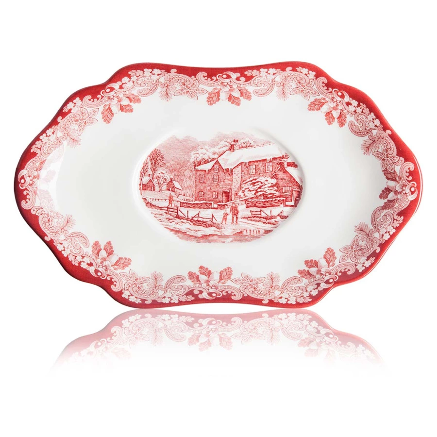 Соусник с подставкой Spode Зимние мотивы 220 мл