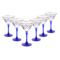 Набор бокалов для мартини ИФЗ Кобальтовая сетка 150 мл, 6 шт, стеклоСтекло
