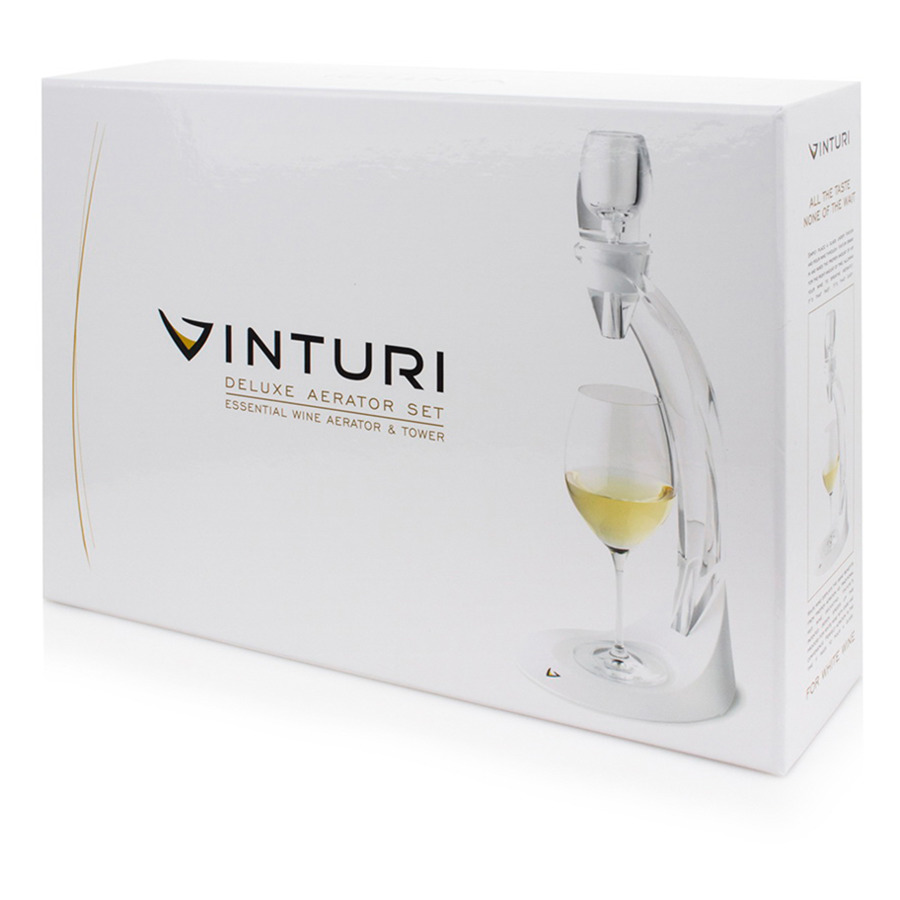 Набор для белого вина Vinturi Deluxe из аэратора и подставки для бутылки, пластик