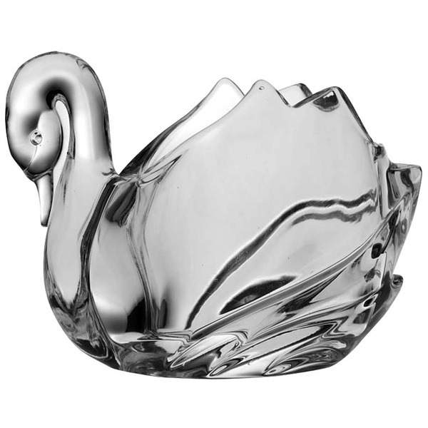 Фигурка-икорница Crystal Bohemia Лебедь 11,4 см, хрусталь