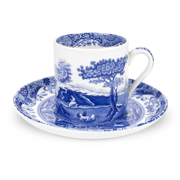 Чашка кофейная с блюдцем Spode Голубая Италия 90 мл, фаянс