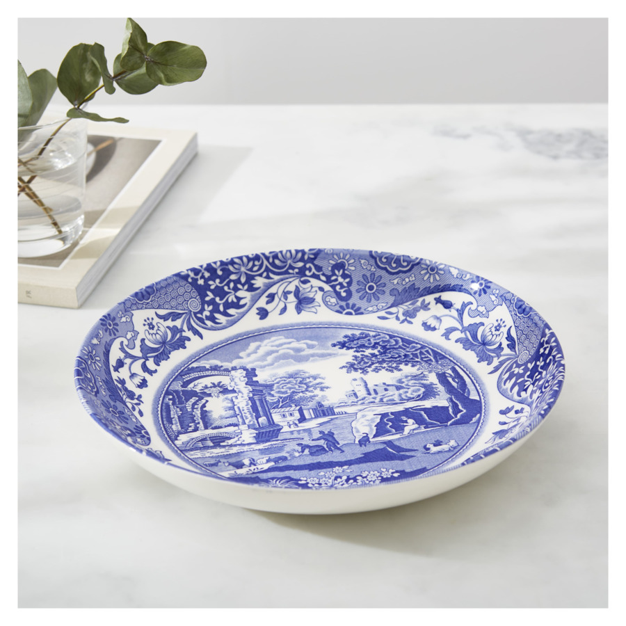 Тарелка для пасты Spode Голубая Италия 23 см, фаянс