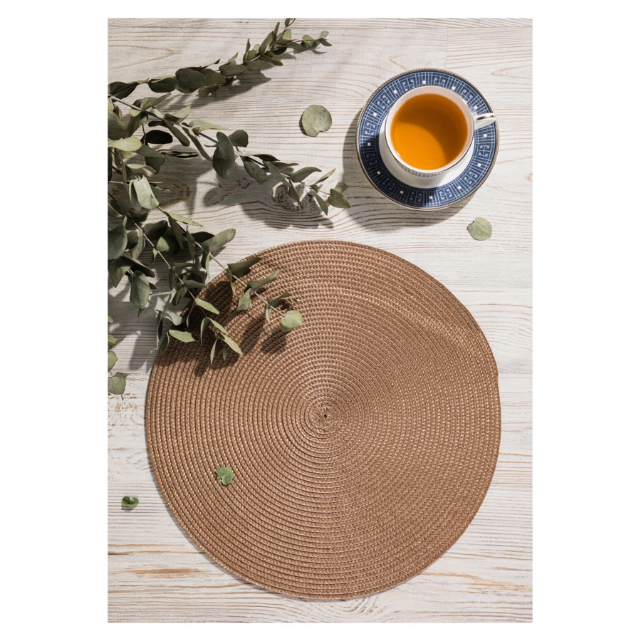 Салфетка подстановочная круглая Harman  38 см Улитка, песочная