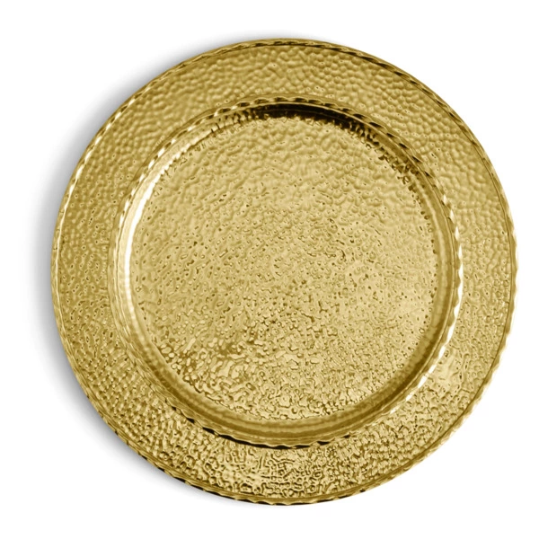 Тарелка подстановочная Michael Aram Текстура 32 см, сталь нержавеющая, золотистая