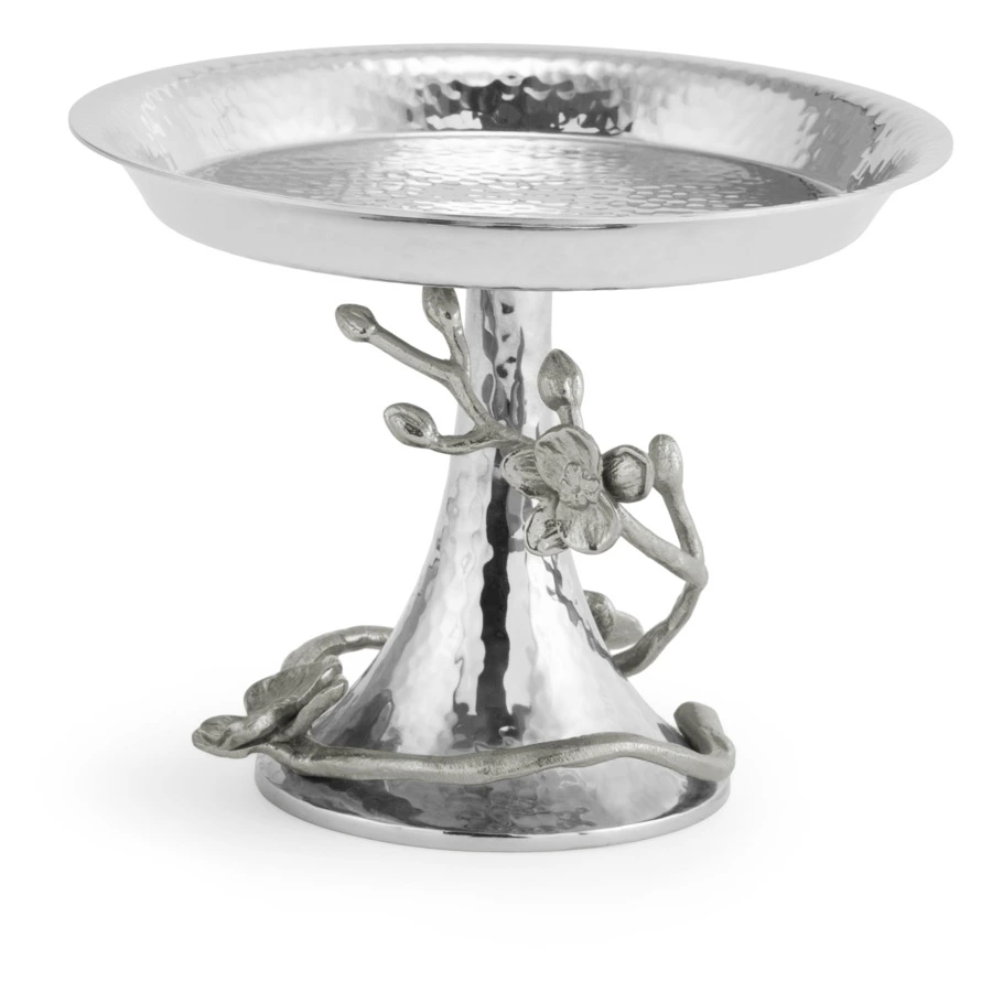 Чаша на ножке Michael Aram Белая орхидея 17 см, сталь нержавеющая