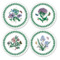 Набор круглых подставок для бокалов Pimpernel Ботанический сад  Д10,5 см, 4 шт