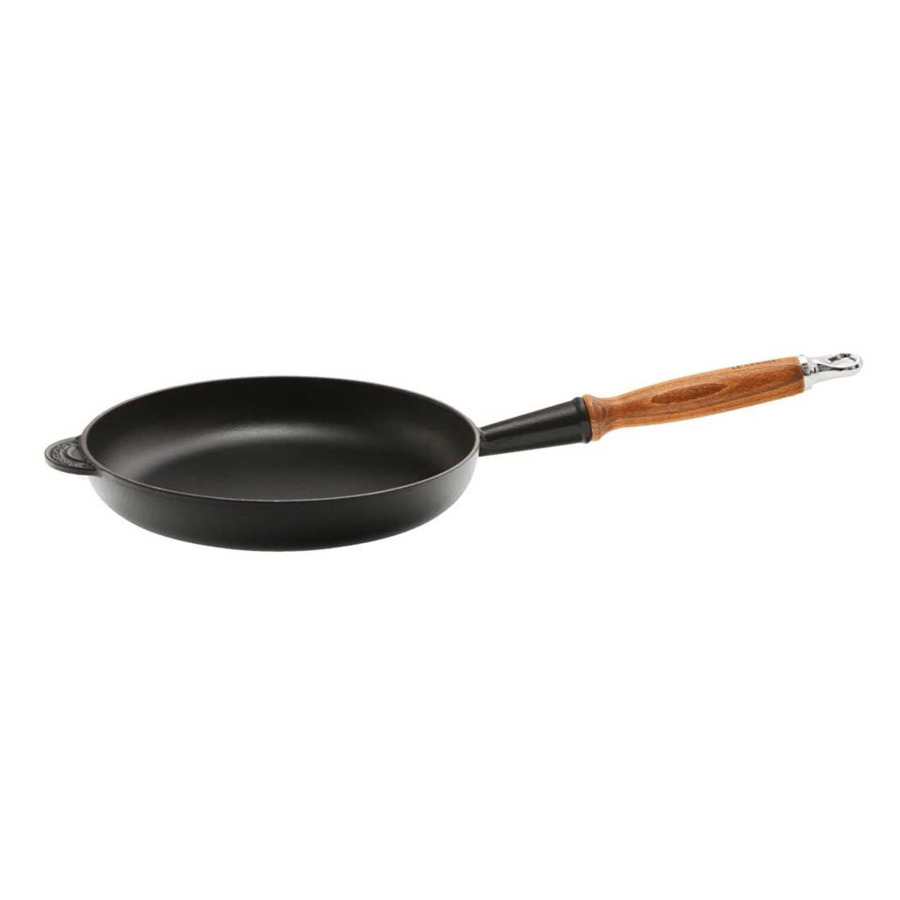 Сковорода с деревянной ручкой 24см Le Creuset (черный матовый) сковорода с деревянной ручкой 28см le creuset черный матовый