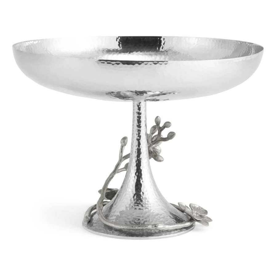 Чаша на ножке Michael Aram Белая орхидея 29 см, сталь нержавеющая