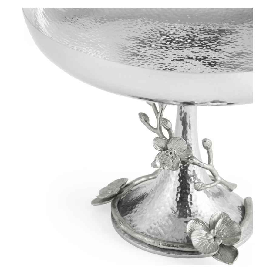Чаша на ножке Michael Aram Белая орхидея 29 см, сталь нержавеющая