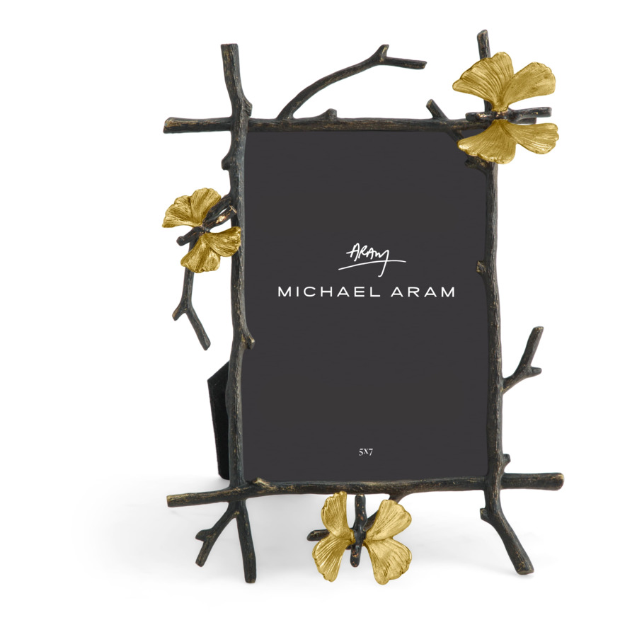 Рамка для фото Michael Aram Бабочки гинкго 13х18 см, сталь нержавеющая