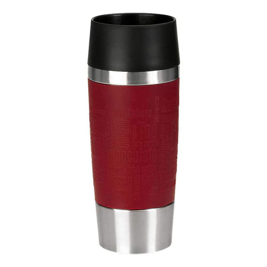 Термокружка 360мл Трэвэл маг (красная) с силиконовым держателем термокружка roadlike mug 350 мл черная